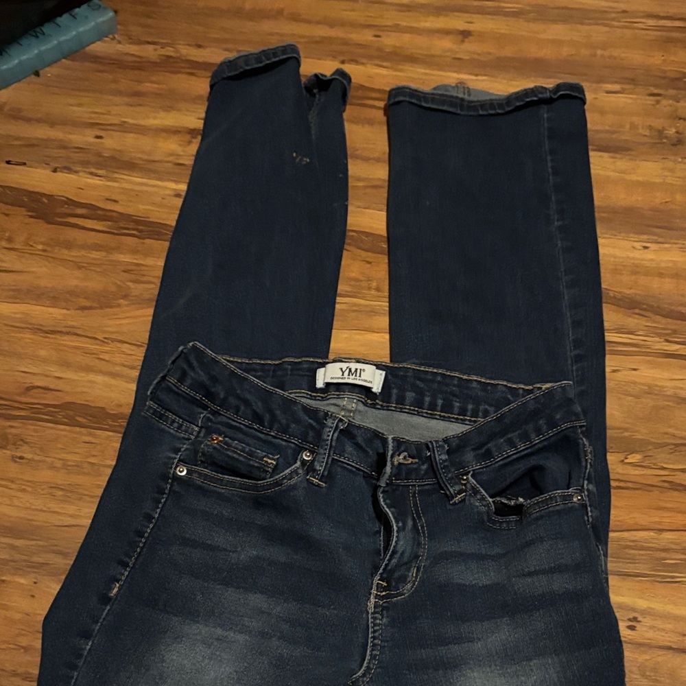 YMI Women's Deep Indigo Skinny Jeans
